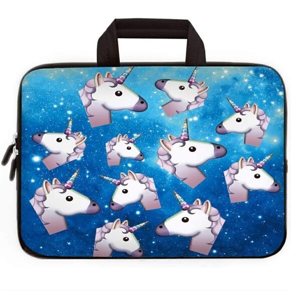 Rainbow Unicorn Neoprene Laptop Case - Picture 1 of 3